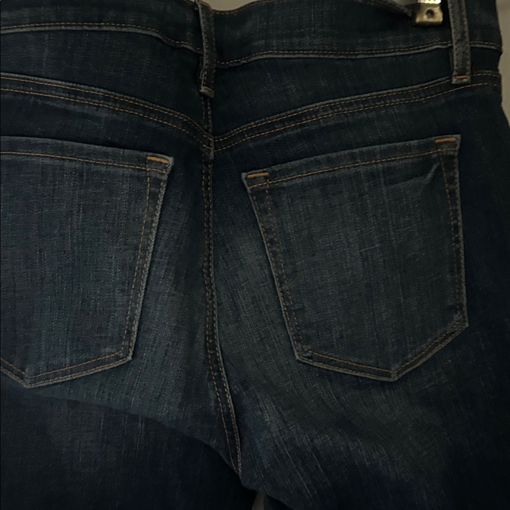 LOFT Dark Indigo Skinny Jeans with Button Fly - Picture 6 of 8